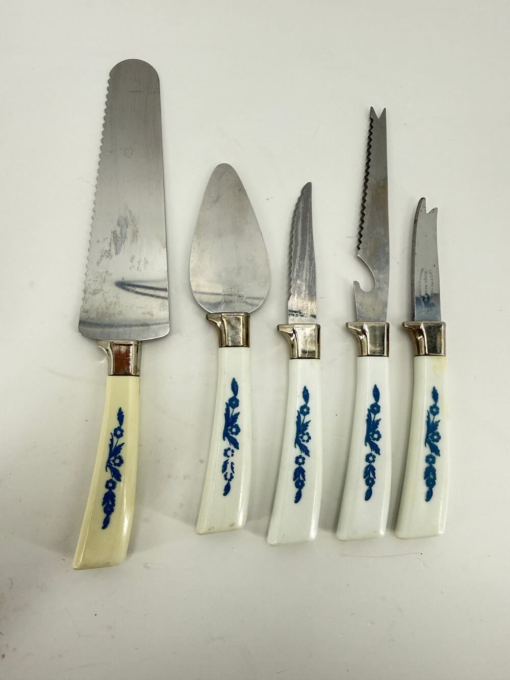 Cornflower Blue Lifetime Cutlery Sheffield England Stainless Steel Serving Set